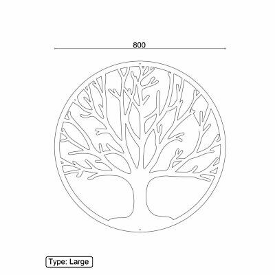 Cortenstaal wanddecoratie Tree-Large