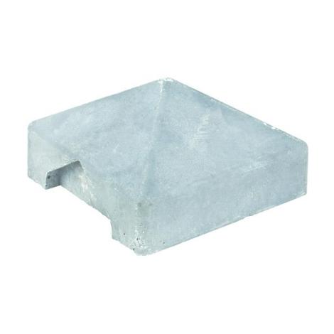 Beton-afdekpet wit/grijs diamantkop - 14x14x5cm hoekmodel