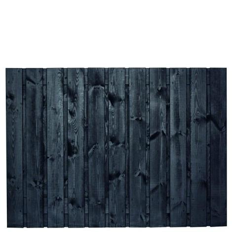 Tuinscherm zwart gesp. 23 planks (21+2) - Dresden 130x180cm - schutting