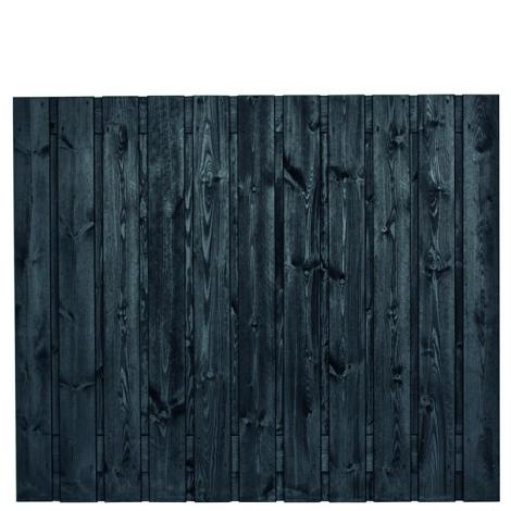 Tuinscherm zwart gesp. 23 planks (21+2) - Dresden 150x180cm - schutting