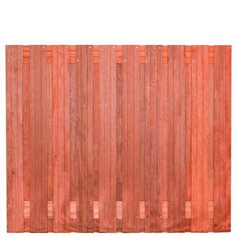 Tuinscherm hardhout 21 planks (19+2) - Dronten 180 x 150 - schutting