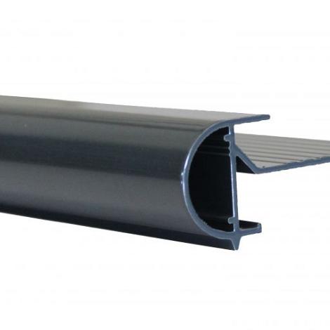 Aluminium buitenhoek kraal 26x45mm  - ANTRACIET daktrim