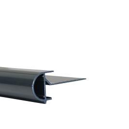 Aluminium daktrim KRAAL - 26x45x2500 mm - ANTRACIET