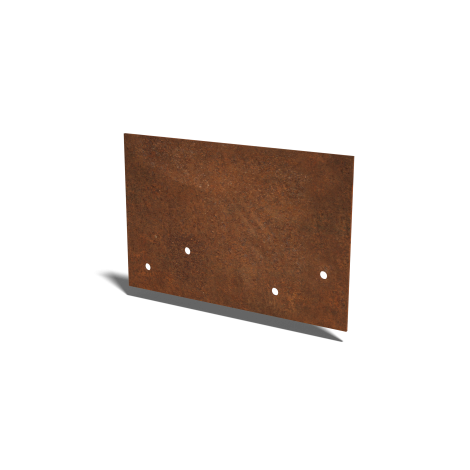 Cortenstaal koppelplaat recht groot XL 45cm