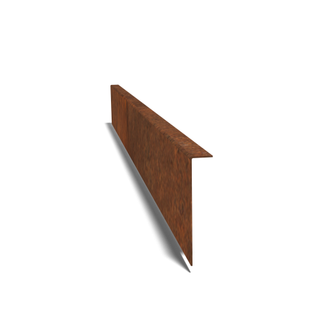 Cortenstaal kantopsluiting gezet 340mm (lengte 240cm)