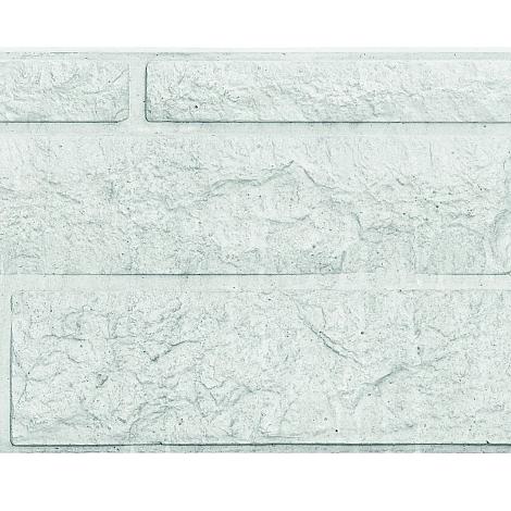 Berton©-motiefplaat wit/grijs - H36xD4.8xL180cm rotsmotief - uitsluitend voor sleufpaal