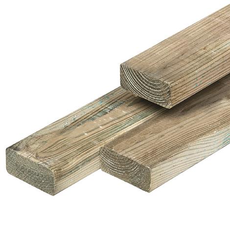 Verbindingsbalk (geïmpregneerd) - Balk voor betonsleufpaal 3.5x11.5x400cm