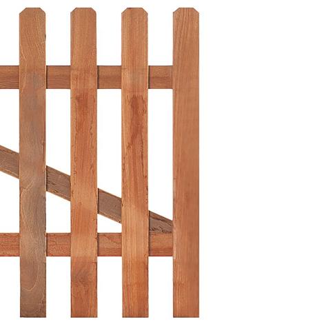 Hardhouten tuinhekdeur recht - H60xB100cm