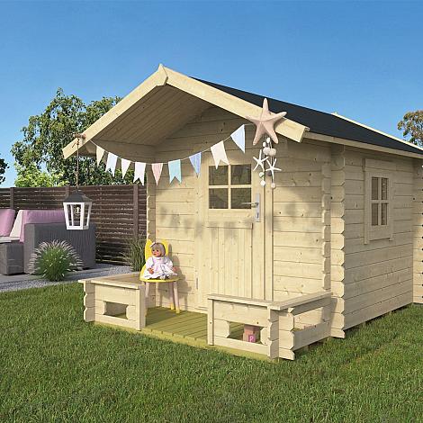 Speelhuisje met vloer en fundering - Finland (10m2 dakleer)