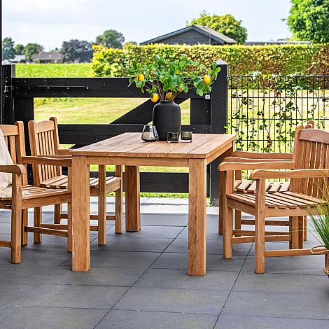 Tuintafel teak - Solide rustiek 180x90cm