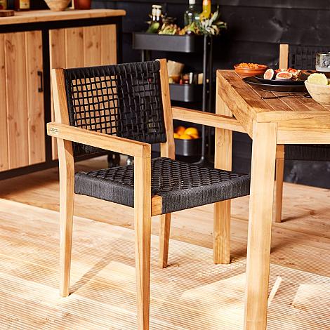 Stapelbare teak stoel - Toledo