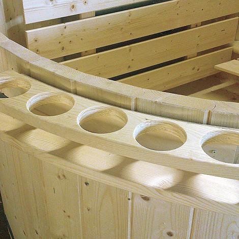 Hottub - Houten flessenhouder voor 5 flessen