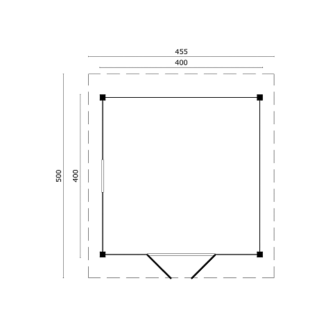 DHZ Zadeldak Tubbergen - Zwart 400x400cm