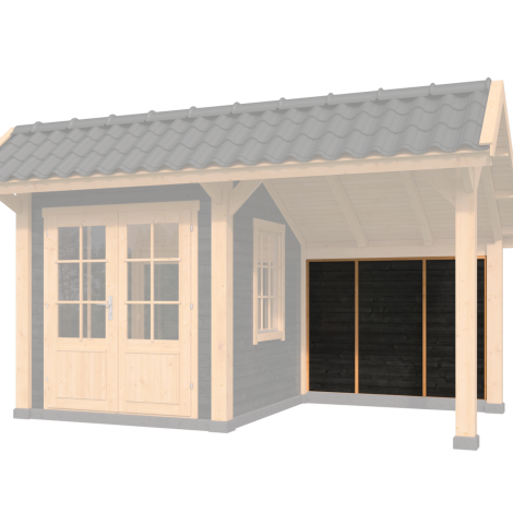Achterwandmodule type U - 1980x1520mm
