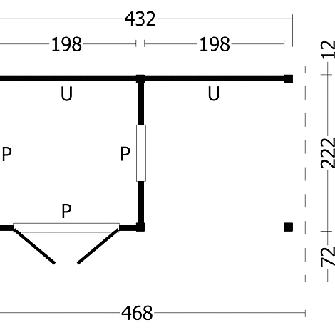 Bergen L Type 3 - Potdekselplank blank