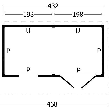Bergen L Type 4 - Potdekselplank blank