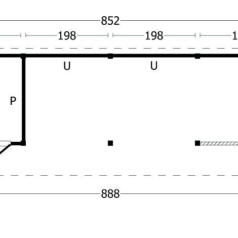 Bergen L Type 11 - Potdekselplank zwart