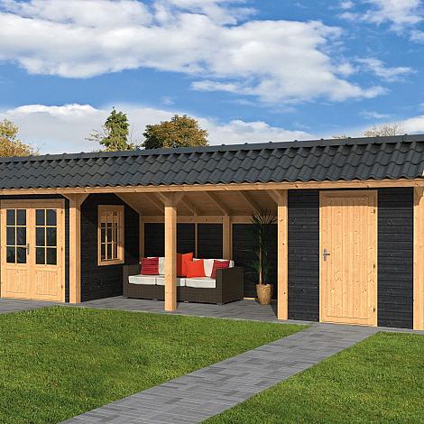 Bergen L Type 12 - Potdekselplank zwart