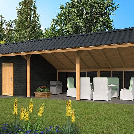 Bergen XL Type 7 - Potdekselplank zwart