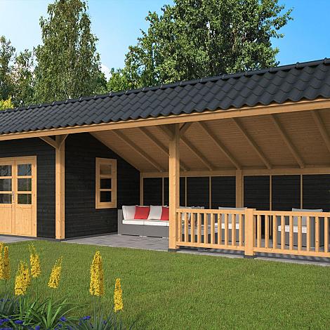 Bergen XL Type 8 - Potdekselplank zwart