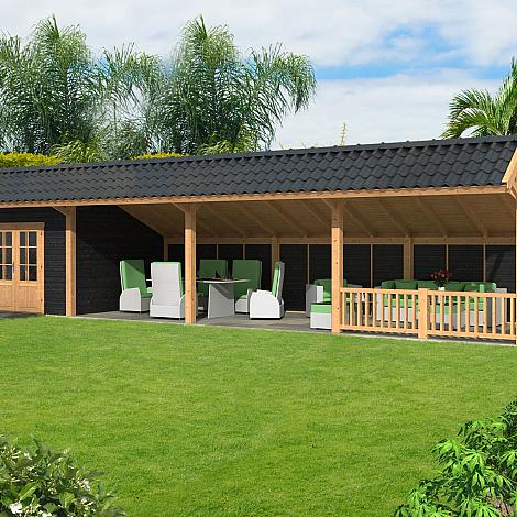 Bergen XL Type 11 - Potdekselplank zwart