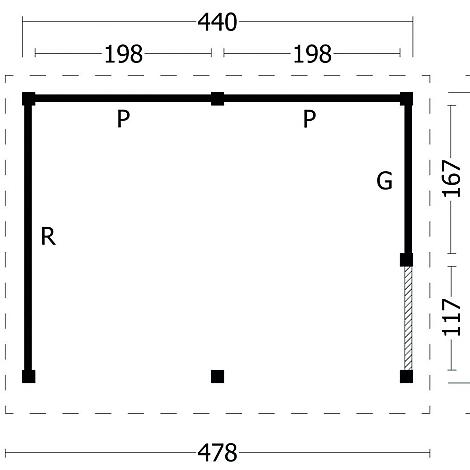Oslo L Type 3 - Potdekselplank blank