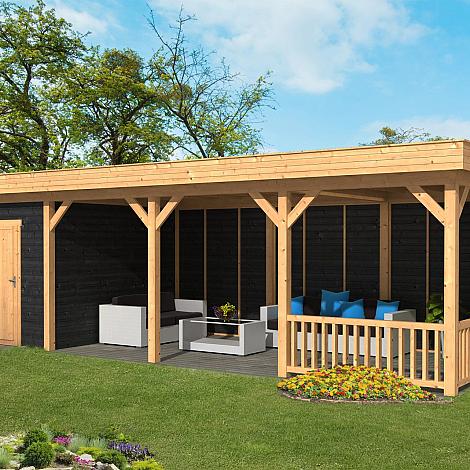 Oslo L Type 10 - Potdekselplank zwart