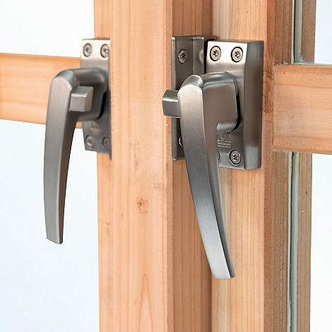 Dubbel raam lariks De Luxe onb. - Draairaam De Luxe 145.1x130.7cm