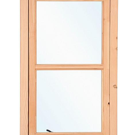 Enkel raam lariks De Luxe onb. - uitzetraam De Luxe 78x130.7cm