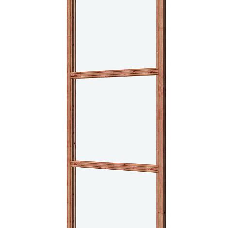 Glaswand De Luxe onbehandeld - type A 84.5x230cm