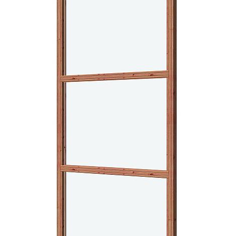 Glaswand De Luxe onbehandeld - type C 100.4x230cm