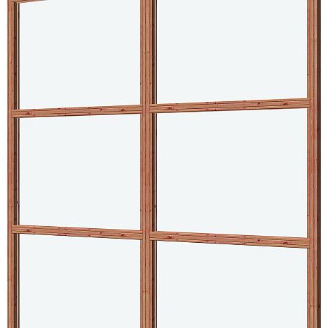 Glaswand De Luxe onbehandeld - type P 198x230cm