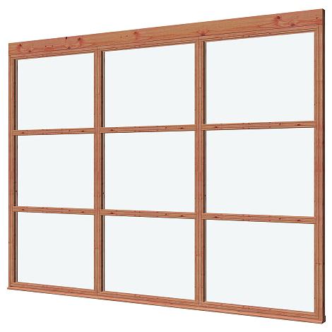 Glaswand De Luxe onbehandeld - type R 298x230cm