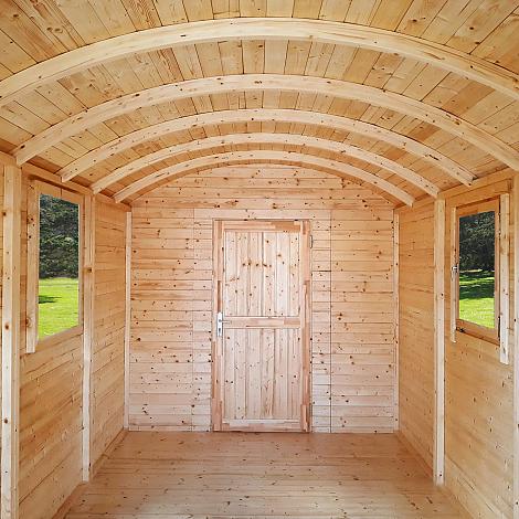 Prefab tussenwand met deur - t.b.v. zigeunerwagen