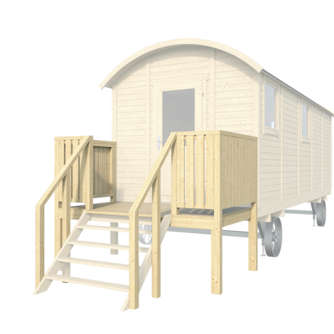 Luxe veranda A - t.b.v. zigeunerwagen met vooringang