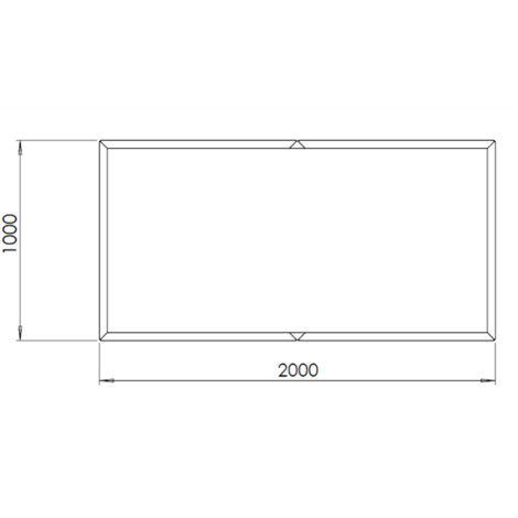 Cortenstaal plantenbak Texas xxl 200 x 100 cm - 40cm hoog = met bodemplaat