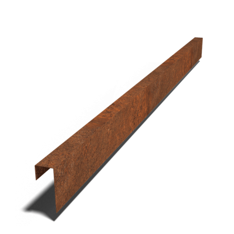 Cortenstaal overzetprofiel 15x6x5cm (lengte 150 cm)