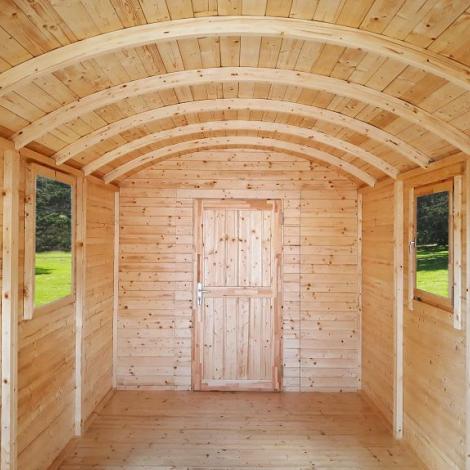 Prefab tussenwand met deur - t.b.v. zigeunerwagen