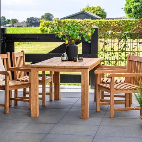 Tuintafel teak - Solide rustiek 180x90cm