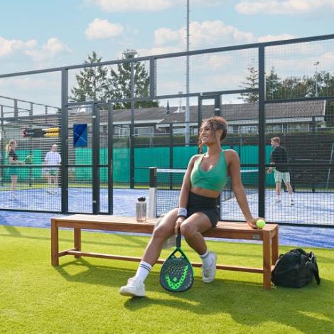 Teak tuinbank - Court