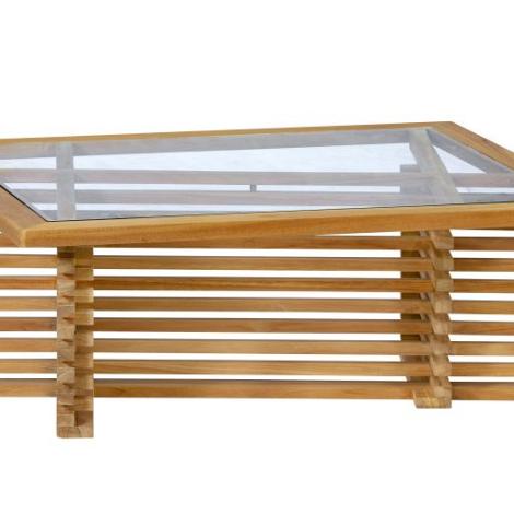 Teak loungeset - Riverside tafel met glasplaat