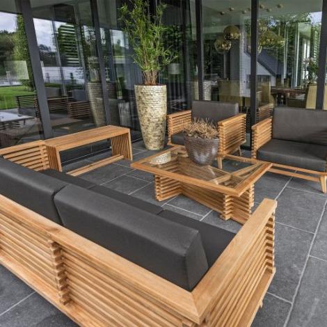 Teak loungeset - Riverside bijzet bankje