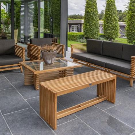 Teak loungeset - Riverside bijzet bankje