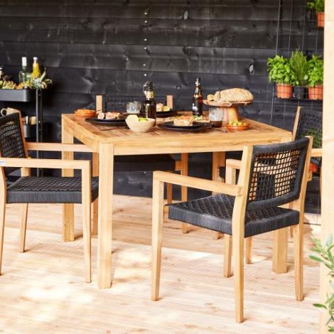 Tuinset teak - Tafel vierkant