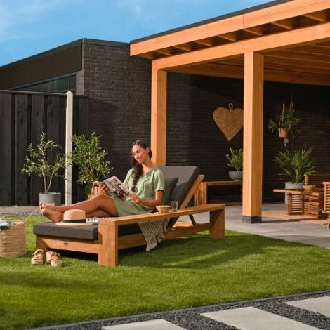 Teak sunlounger - Danau