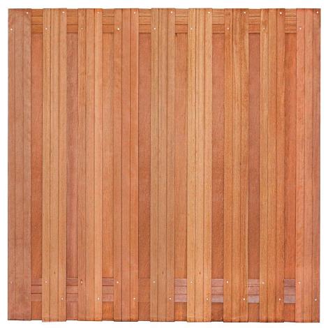 Tuinscherm hardhout 19 planks (17+2) - Harlingen 180 x 180 - schutting