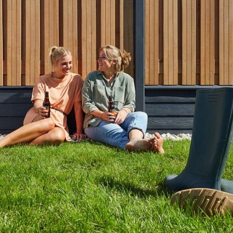 Tuinscherm hardhout 21 planks (19+2) - Dronten 180 x 180 - schutting