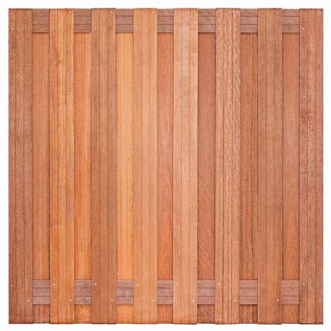 Tuinscherm hardhout 17 planks (15+2) - Kampen 180x180cm - schutting