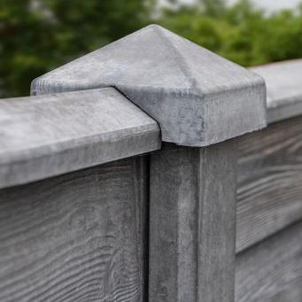Beton-afdekpet antraciet diamantkop - 14x14x5cm zonder uitsparing