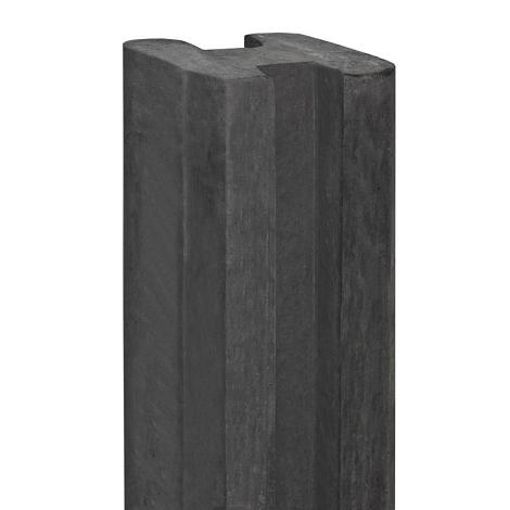 Berton©-sleufpaal 11.5x11.5 antraciet - 11.5x11.5x272cm eindmodel - Spui-serie